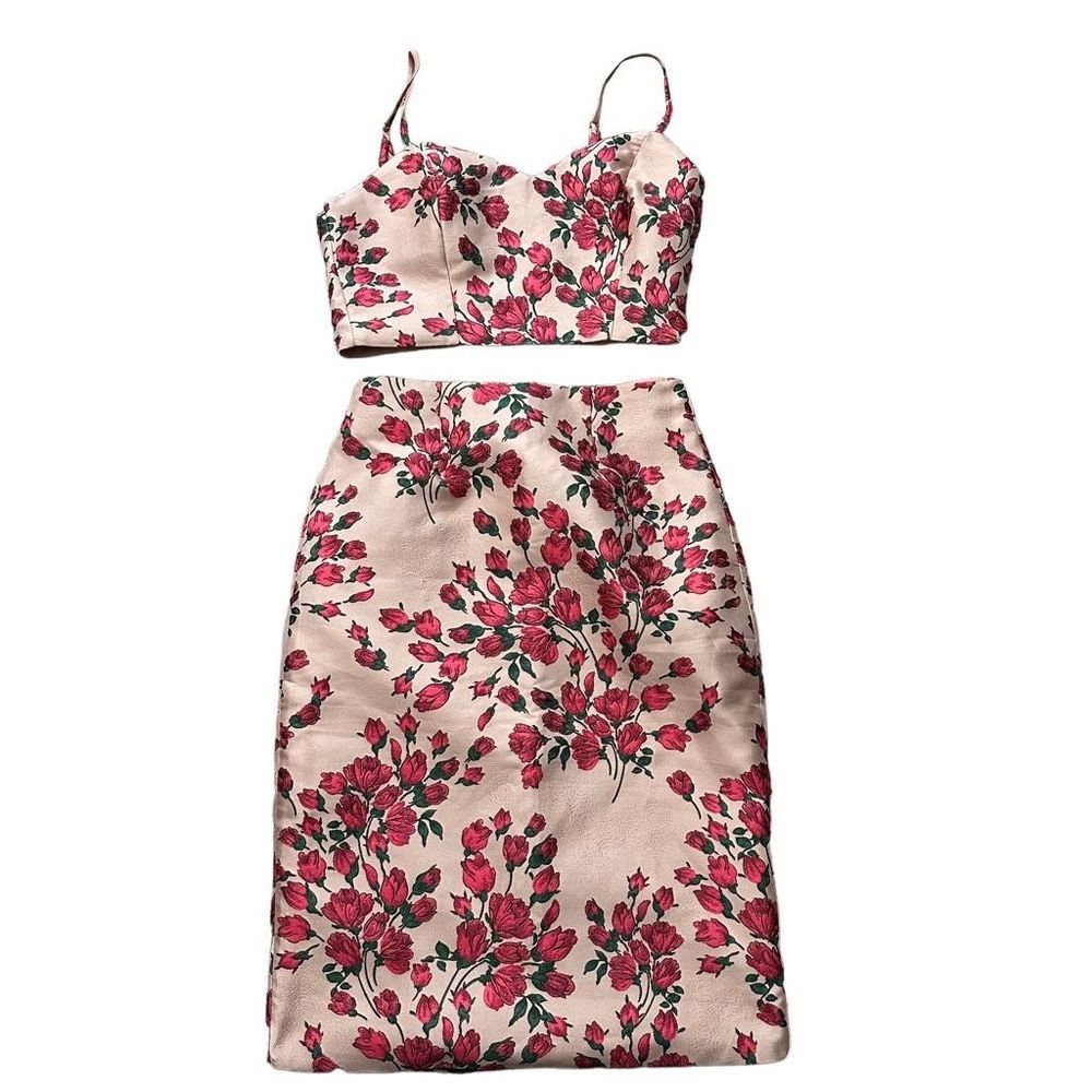 NWT Lulus two piece floral skirt set size s